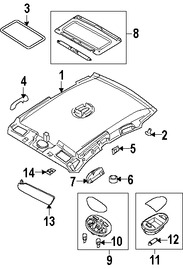 Foto de Luz de techo Original para Suzuki Forenza Suzuki Reno Marca SUZUKI Nmero de Parte 3623085Z10