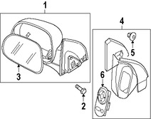 Foto de Cristal de espejo de la puerta Original para Suzuki Forenza Suzuki Reno Marca SUZUKI Nmero de Parte 8473085Z00