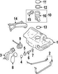 Foto de Tanque de Combustible Original para Suzuki Forenza Suzuki Reno Marca SUZUKI Nmero de Parte 8910185Z00