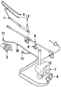 Foto de Boquilla del Limpiaparabrisas Original para Suzuki Swift Suzuki Esteem Marca SUZUKI Nmero de Parte 3848060E00