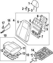 Foto de Respaldo completo de Asiento Original para Suzuki Reno 2006 2007 2008 Marca SUZUKI Nmero de Parte 8510185ZH0