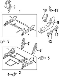 Foto de Cubierta de Riel de Asiento Original para Suzuki Reno Suzuki Forenza Marca SUZUKI Nmero de Parte 8524285Z00