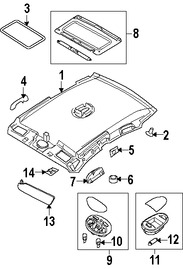 Foto de Techo Interior Original para Suzuki Reno 2005 2006 2007 2008 Marca SUZUKI Nmero de Parte 7811085Z30