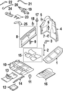 Foto de Panel de maletero Original para Suzuki Reno 2005 2006 2007 2008 Marca SUZUKI Nmero de Parte 7663085Z20