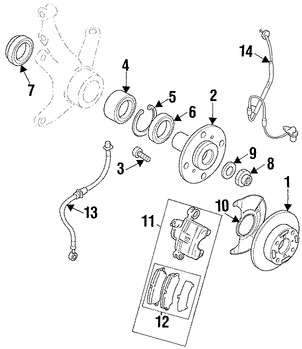 Foto de Maza de la Rueda Original para Suzuki Esteem Suzuki Aerio Marca SUZUKI Nmero de Parte 4342050853