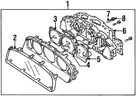 Foto de Lente de Panel de Instrumentos Original para Suzuki Esteem Marca SUZUKI Nmero de Parte 3411260G00