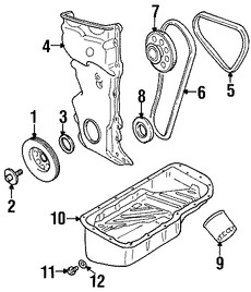 Foto de Polea del cigueal Original para Suzuki Esteem Suzuki Aerio Suzuki SX4 Marca SUZUKI Nmero de Parte 1261062G12