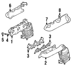 Foto de Mltiple de Escape con Convertidor Cataltico Original para Suzuki XL-7 2004 2005 2006 Suzuki Grand Vitara 2006 2007 2008 Marca SUZUKI Nmero de Parte 1411066J31