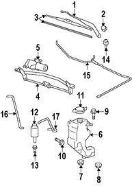 Foto de Ojal Bomba de limpia parabrisas Original para Suzuki XL-7 2007 2008 2009 Marca SUZUKI Nmero de Parte 3845378J00