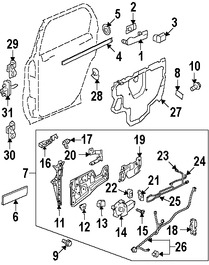 Foto de Conjunto de pestillo de puerta Original para Suzuki XL-7 2007 2008 2009 Marca SUZUKI Nmero de Parte 8235078J00