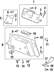 Foto de Panel / guardafango posterior lateral Original para Suzuki XL-7 2007 2008 2009 Marca SUZUKI Nmero de Parte 7622078J41