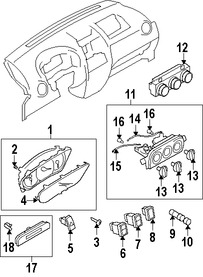 Foto de Lente de Panel de Instrumentos Original para Suzuki SX4 2007 2008 2009 Marca SUZUKI Nmero de Parte 3411279J00