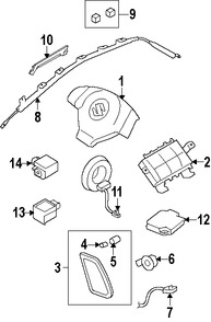 Foto de Sensor de impacto del Air Bag Original para Suzuki SX4 Suzuki Kizashi Marca SUZUKI Nmero de Parte 3893057L00