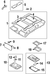 Foto de Luz de mapa Original para Suzuki SX4 Marca SUZUKI Nmero de Parte 3623079J006GS