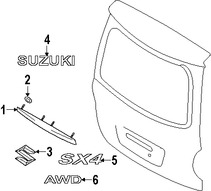 Foto de Manilla Puerta Trasera Original para Suzuki SX4 2007 2008 2009 2010 Marca SUZUKI Nmero de Parte 8394180J10ZFN