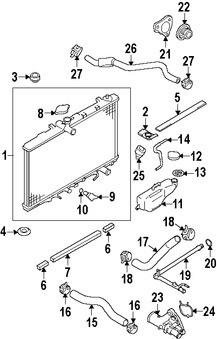 Foto de Brida de Drenaje de Refrigerante de Motor Original para Suzuki Kizashi Suzuki SX4 Marca SUZUKI Nmero de Parte 1757057L00