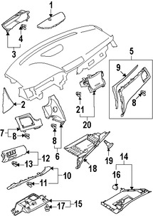 Foto de Cubierta de Panel de Instrumentos Original para Suzuki Kizashi 2010 2011 2012 2013 Marca SUZUKI Nmero de Parte 7383057L10HLG