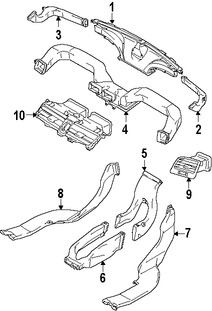 Foto de Ducto de Aire del Panel de Instrumentos Original para Suzuki Kizashi 2010 2011 2012 2013 Marca SUZUKI Nmero de Parte 7462057L01