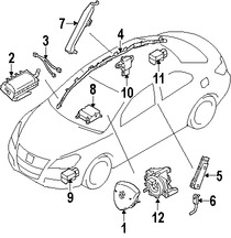 Foto de Sensor de impacto del Air Bag Original para Suzuki Kizashi Suzuki SX4 Marca SUZUKI Nmero de Parte 3893057L20