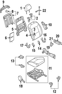 Foto de Cubierta del Mecanismo de Ajuste de Reclinacion de Asiento Original para Suzuki Kizashi 2010 2011 2012 2013 Marca SUZUKI Nmero de Parte 8522457L00V6N