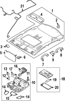 Foto de Techo Interior Original para Suzuki Kizashi 2010 2011 2012 2013 Marca SUZUKI Nmero de Parte 7811057L10W3S