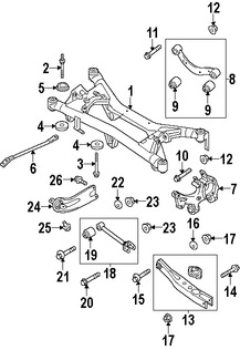 Foto de Tornillo de Brazo de Control de Suspension Original para Suzuki Kizashi 2010 2011 2012 2013 Marca SUZUKI Nmero de Parte 4633057L00