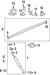 Foto de Buje para Hojas de Muelle Original para Toyota Tundra Marca TOYOTA Nmero de Parte 90385A0001