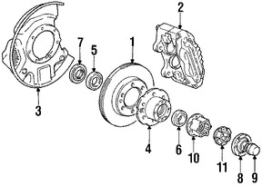 Foto de Conjunto de Cojinete de Rodamiento y Maza Original para Toyota 4Runner 1994 1995 Toyota T100 1995 1996 1997 1998 Marca TOYOTA Nmero de Parte 4350329085