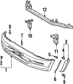 Foto de Cubierta del parachoques Original para Toyota RAV4 1997 Marca TOYOTA Nmero de Parte 5211942998