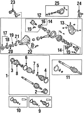 Foto de Sello Semieje Junta Homocinetica Original para Toyota RAV4 Marca TOYOTA Nmero de Parte 4245132010