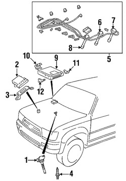 Foto de Cable de Bujia Original para Toyota 4Runner Marca TOYOTA Nmero de Parte 9091915418