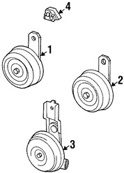 Foto de Claxon / Corneta / Bocina / Pito Original para Toyota Land Cruiser 1998 1999 Toyota 4Runner 1998 1999 2000 Marca TOYOTA Nmero de Parte 8651060180