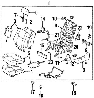 Foto de Asiento Original para Toyota 4Runner 2006 2007 2008 2009 Marca TOYOTA Nmero de Parte 7120035A20E2