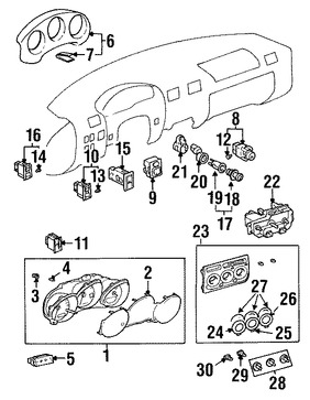 Foto de Lente de Panel de Instrumentos Original para Toyota MR2 Spyder 2000 2001 2002 2003 2004 2005 Marca TOYOTA Nmero de Parte 8385217010