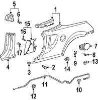 Foto de Cable de Puerta del Tanque de Combustible Original para Toyota MR2 Spyder 2000 2001 2002 2003 Marca TOYOTA Nmero de Parte 7703517070