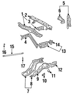 Foto de Travesano Plataforma de Piso Original para Toyota MR2 Spyder 2000 2001 2002 2003 2004 2005 Marca TOYOTA Nmero de Parte 5830717080