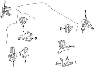 Foto de Soporte de Montura del motor Original para Toyota Corolla 2014 2015 2016 2017 Marca TOYOTA Nmero de Parte 123210T410