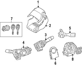 Foto de Cubierta de la Columna de Direccion Original para Toyota Corolla 2014 2015 2016 2017 Marca TOYOTA Nmero de Parte 4528602430C0