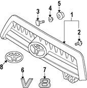 Foto de Emblema de la rejilla / parrilla Original para Toyota Sequoia Marca TOYOTA Nmero de Parte 753210C010