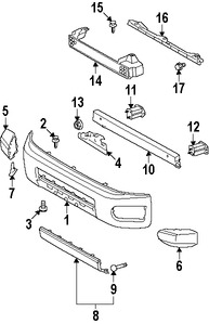 Foto de Barra de impacto de parachoque Original para Toyota FJ Cruiser Marca TOYOTA Nmero de Parte 5202135090