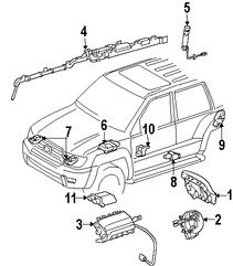 Foto de Mdulo de control del Air Bag Original para Toyota FJ Cruiser 2007 Marca TOYOTA Nmero de Parte 8917035260