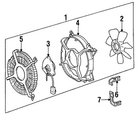 Foto de Motor de Ventilador de Condensador Aire Acondicionado Original para Toyota Paseo Toyota Tercel Marca TOYOTA Nmero de Parte 1636355020