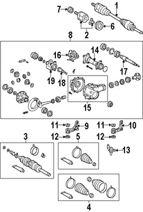 Foto de Sello Semieje Junta Homocintica Original para Toyota Tacoma Toyota Sequoia Toyota Tundra Marca TOYOTA Nmero de Parte 9008030028