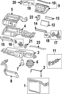 Foto de Puerta de Mezcla de Calefaccin Original para Toyota Tacoma Marca TOYOTA Nmero de Parte 8710604060