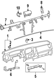 Foto de Cobertura Panel de Instrumentos Original para Toyota Tacoma Marca TOYOTA Nmero de Parte 5504504041
