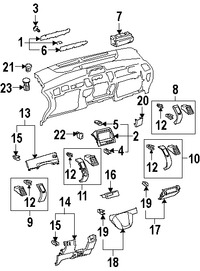 Foto de Indicador de estado del sistema del Air Bag Original para Toyota Prius 2004 2005 Marca TOYOTA Nmero de Parte 8395047010