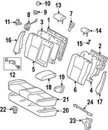 Foto de Apoyabrazos del Asiento Original para Toyota Prius 2004 2005 Marca TOYOTA Nmero de Parte 7283047030A0