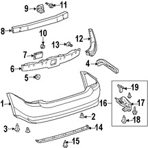 Foto de Perno de la barra de impacto del parachoque Original para Toyota Prius 2004 2005 2006 2007 2008 2009 Marca TOYOTA Nmero de Parte 91673A0825