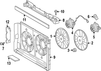 Foto de Cubierta de ventilador de enfriamiento del motor Original para Toyota Prius V Toyota Marca TOYOTA Nmero de Parte 1671237050