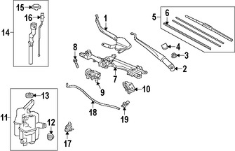 Foto de Brazo de Limpiaparabrisas Original para Toyota Prius V 2012 2013 2014 2015 2016 2017 Marca TOYOTA Nmero de Parte 8522147120